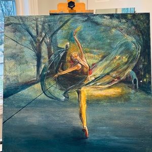 Original artwork, acrylic, “Street Dancer”